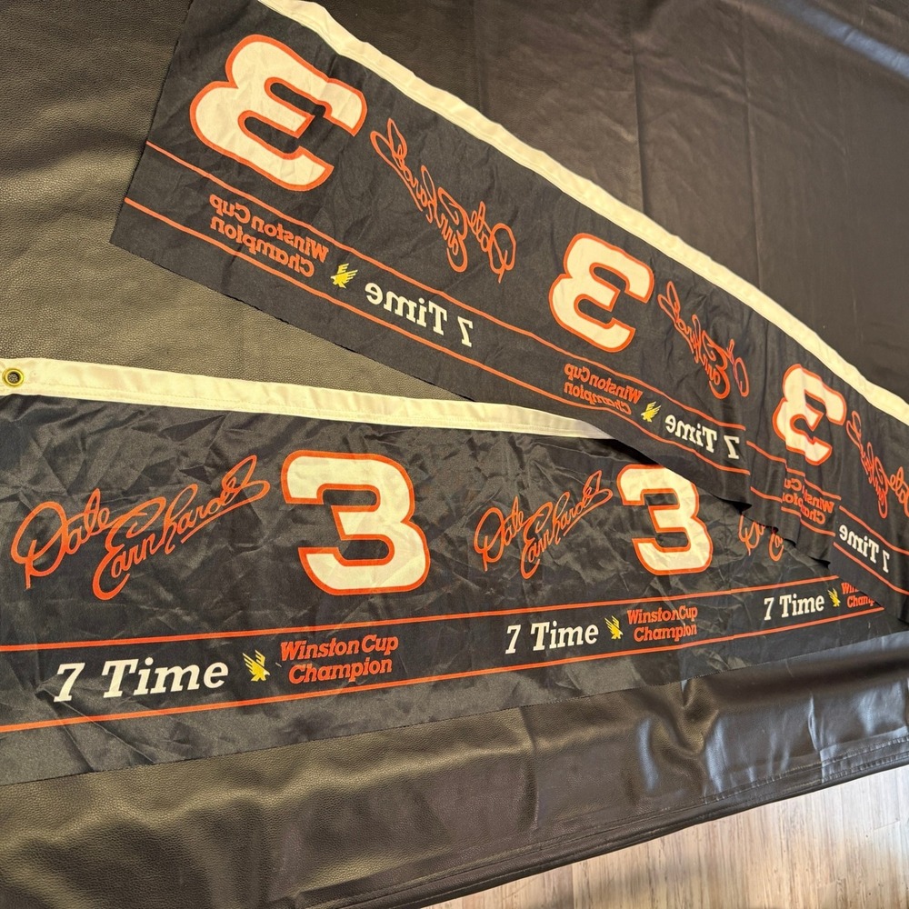 NASCAR Dale Earnhardt Sr #3 Banner Flag Black 7 Time Winston Cup Champion 9 Feet